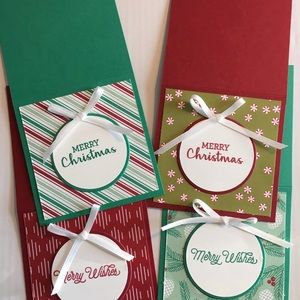 12 handmade Stampin’ Up! Holiday cards FREE Ship
